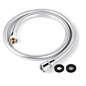 G1/2" Fit PVC Smooth Shower Hose Flexible Anti-Kink Handheld Shower <b>Head</b> Hose with Metal Connections Flexible PVC Shower Hose - Product Image 1