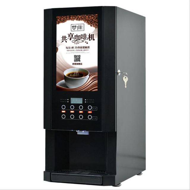 Coffee Milk Tea Juice 3 Flavors Coin-use Auto Coffee Vending Machine