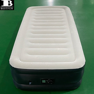 Materasso Gonfiabile Rialzato Twin Size con Pompa Integrata e Struttura a I per Ospiti, Ideale per Arredamento Casa - Product Image 3