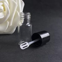 Botol Sampel Kosmetik Mini 4ml dari Kaca dengan Aplikator Spatula, Wadah Ukuran Perjalanan untuk Concealer dan Lip Oil