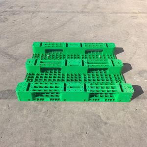 Düşük fiyat yüksek kaliteli HDPE avrupa istiflenebilir çift taraflı dört yönlü plastik palet - Product Image 6