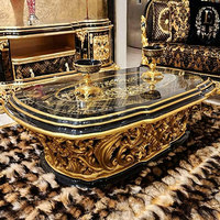Canapé sculpté en feuille d'or - Collection Impériale Souveraine Royale - Mobilier de luxe traditionnel artisanal - Canapé en tissu noir