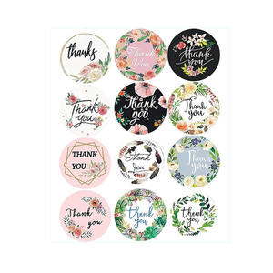 12 pegatinas adhesivas irregulares para manualidades DIY por hoja, etiquetas de sellado de agradecimiento para repostería, decoración de dibujos animados de PVC ecológico - Product Image 6