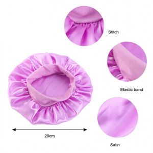Gorro de Dormir de Satén para Niños, con Banda Elástica Ancha, Logotipo Personalizado, Gorro de Seda Suave de una Sola Capa para Adolescentes, Niños Pequeños y Bebés - Product Image 2