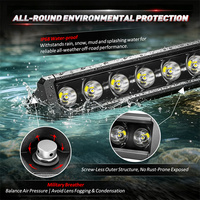 Barre lumineuse LED à faisceau spot 12V, 20 pouces, lumière blanche, montage sur barre de protection de voiture, simple rangée, pour tout-terrain, 4x4, camion, tracteur