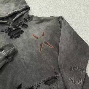 Sudadera con Capucha Estampada con Llamas de Perro del Infierno Gótico, Sudadera con Capucha Extra Grande Estilo Vintage Y2K, Ropa Urbana para Hombre - Product Image 2