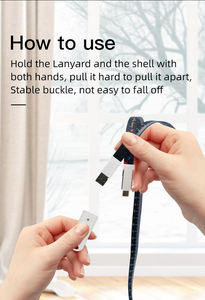 מתנות קידום מכירות כבל <span class=keywords><strong>USB</strong></span> דיסק און קי 32GB לוגו מותאם אישית מתנות עסקיות רצועת טלפון נייד כבל נתונים 90 ס\\\"מ - Product Image 5