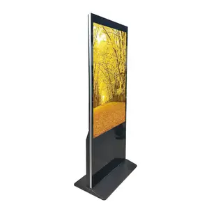 Supermarkt Werbung Display 55 Zoll 4k Vertikaler Bodenst änder Interaktiver Digital Signage Totem LCD Touchscreen Media Player