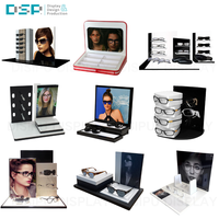 Support d'affichage électronique en acrylique pour lunettes de soleil, support d'affichage de bureau intelligent pour lunettes avec éclairage, fabriqué au Vietnam par DSP