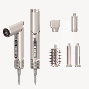 Estilizador de pelo eléctrico plegable 8 en 1 con motor de CA de alta velocidad, secador de pelo iónico, plancha rizadora, difusor de CA para hoteles - Product Image 5