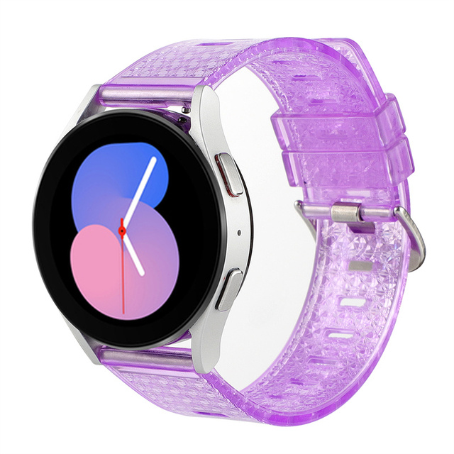 Universal clear Diamond-bling 20mm 22mm Rubber Smart Watch Bands & Accessories for Samsung Huawei Amazfit Garmin