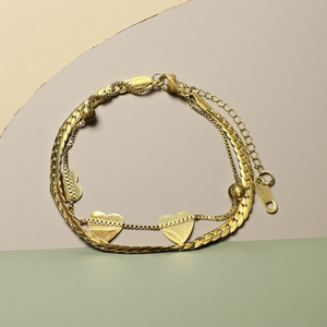 <span class=keywords><strong>Bracelet</strong></span> à breloques en forme de cœur, best-seller sur le marché européen, chaîne ajustable couleur or, bijoux hypoallergéniques pour femmes, cadeau - Product Image 3