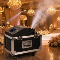 Machine à brouillard professionnelle 600W à double tête avec flightcase, générateur de brume à sortie continue pour mariages, clubs et spectacles DJ