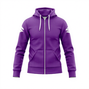 <b>Purple</b> Unisex Hoodie With White Sleeve Logo For NRL Fans Australia Papua New Guinea New Zealand - Product Image 2