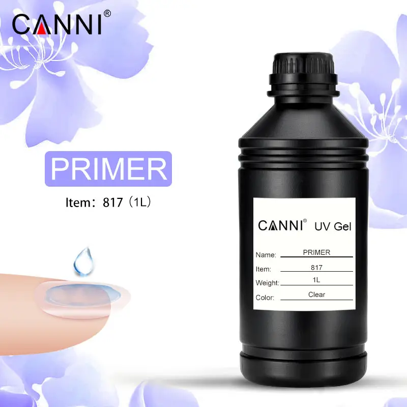 CANNI ג 'ל פריימר 1000ml מים בסיס מעיל 1kg בתפזורת ג אמנות מט מעייל פולני 1L ציפורניים ג' ל פולני קילו