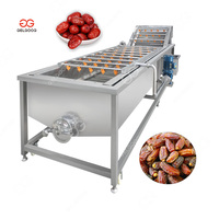 Elektrische Industriële Kleine Borstelroller Saudi Arabia Palm Dadelreiniging Medjool Dadelwasmachine Voor Dadels
