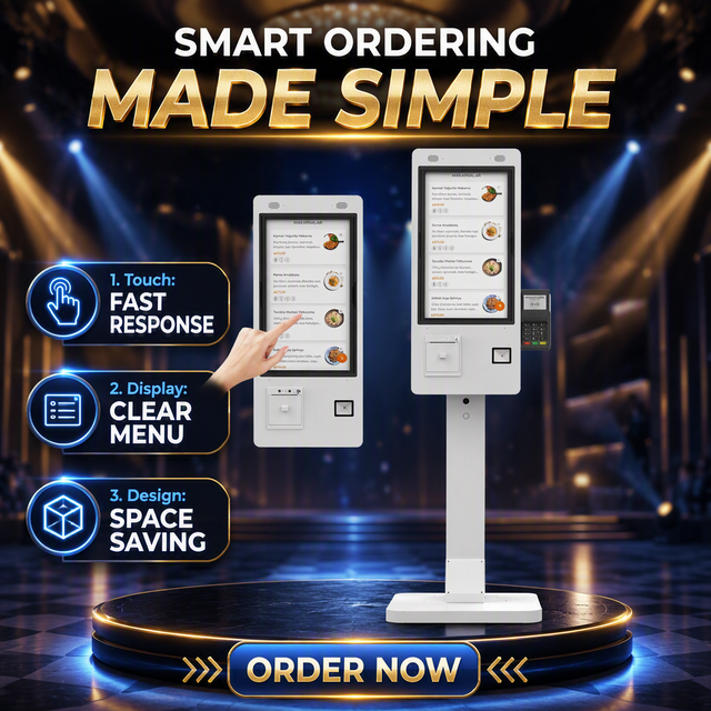 Factory 24-27 Inch Desktop Automatic Touch Screen Kiosk Self with 1080P IPS  Interactive Self Service Payment Kiosk