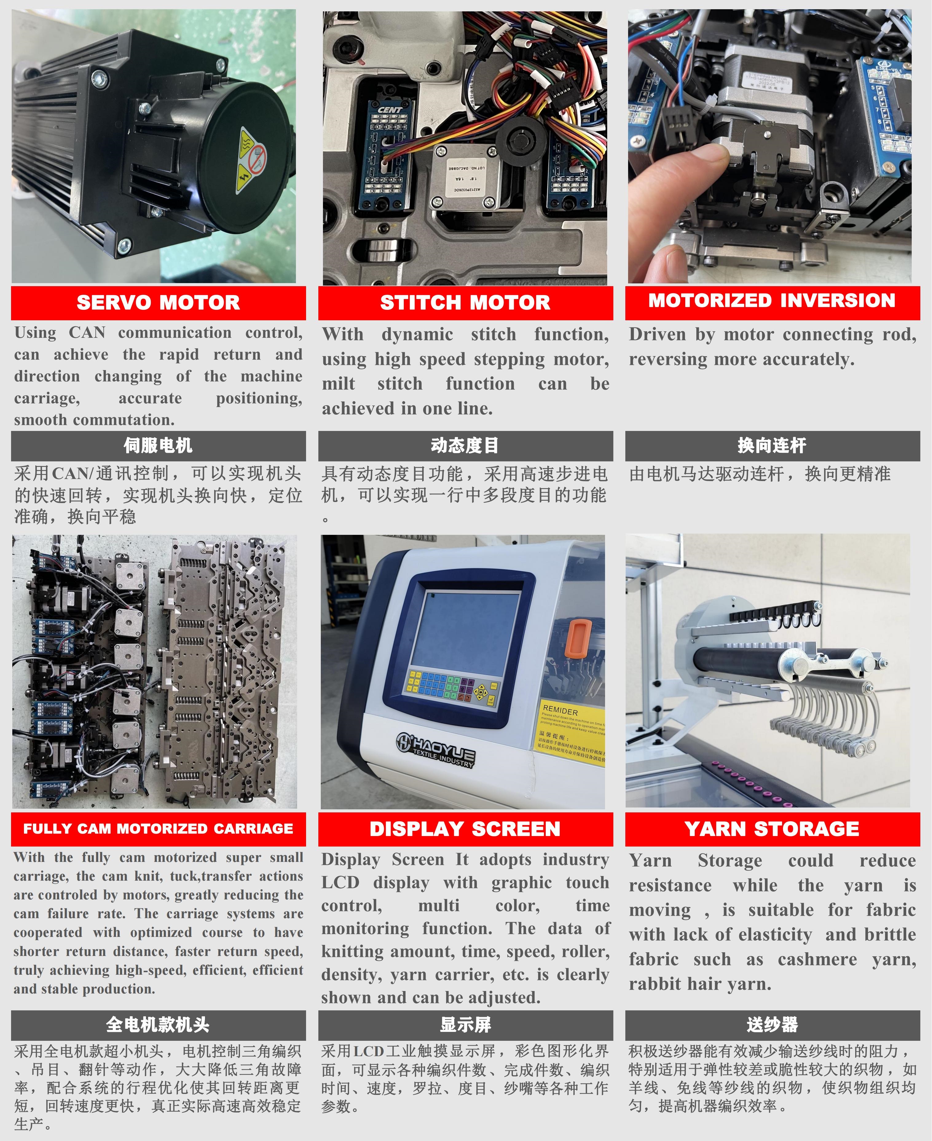 Flat vamp knitting machine for 3d shoe uppers with 36inch