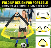 Buts de football pliables rapides et durables de haute qualité, lot de 2, filets de football portables pour jardin, parc et jeux en intérieur