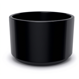 Pot à bougie cylindrique en verre dépoli noir mat avec couvercle 7oz, écologique, résistant à la chaleur, pour la fabrication de bougies et la décoration intérieure - Product Image 1