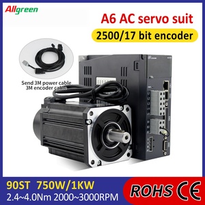 A6 220V 3/4A 2000/2500/3000rpm 750/1000W Servo Motor Controller <b>Kit</b> 2.4/3.5/4N.m AC Servo Motor Drivers <b>Kit</b> for Industrial <b>Robot</b> - Product Image 2