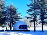 Dôme géodésique de luxe de haute qualité en PVC transparent de 6 m pour le glamping en emplacement panoramique, avec service d'installation