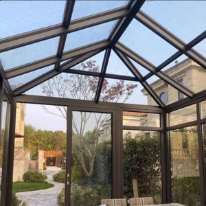 Moderna aleación de aluminio Sunroom inclinado techo moldeado Vidrio cerrado balcón patio para uso doméstico para Villa casa terrazas - Product Image 6