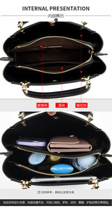 Sac fourre-tout en cuir PU de haute qualité pour femme, sac à main de luxe, vente en gros - Product Image 5