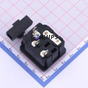 S-03F-12-4 AC Power Connector Through hole Component (THT) Connector IEC 320-C14 1 3 Panel Mount - Product Image 1