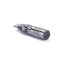 Adaptateur de charge pour ordinateur portable en alliage d'aluminium 3A, rotatif à angle droit, USB C mâle vers USB C femelle, prend en charge la charge rapide et le transfert de données