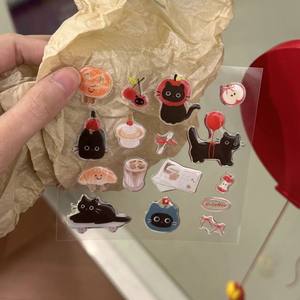 Pegatinas al por mayor: Pegatinas de gelatina con diseño de gatos, tarjetas 3D bonitas, fundas para iPad y teléfono, pegatinas 3D DIY en relieve para ordenador. - Product Image 4