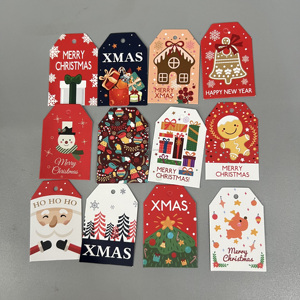 Christmas Personalised Note Paper Tag Thanks for Gift Card Marked on Paperboards