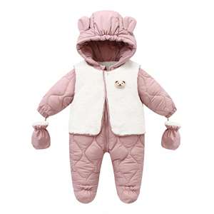 Combinaison chaude en coton épais pour bébé fille et garçon, barboteuse pour nouveau-né, combinaison d'hiver - Product Image 5