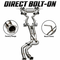 Système d'échappement Catback à valves avec tube transversal en Z pour BMW M3 G80 M4 G82, embouts d'échappement quadruples, valves électroniques, acier inoxydable