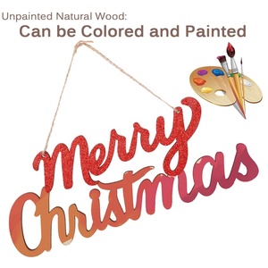 OEM ODM all'ingrosso <span class=keywords><strong>di</strong></span> <span class=keywords><strong>legno</strong></span> <span class=keywords><strong>di</strong></span> <span class=keywords><strong>natale</strong></span> appesa a muro segno <span class=keywords><strong>di</strong></span> targa per feste decorazioni per feste - Product Image 2