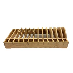 Bamboo <b>Dish</b> <b>Rack</b> Square Draining <b>Rack</b> Eco-Friendly Kitchen Storage Organizer Modern Minimalist Style - Product Image 1