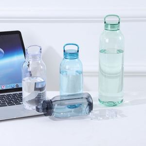 Botella de Agua de Vidrio de Borosilicato, Forma Redonda, Gruesa, Libre de BPA, 350ml 500ml 900ml, con Tapa y Asa Portátil para Leche y Bebidas - Product Image 4