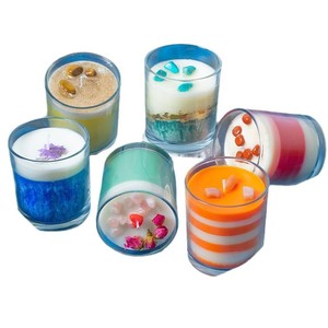 Colored Glass <b>Candles</b> Round Modern Style Valentine'S Day Decor All Seasons Use - Product Image 4