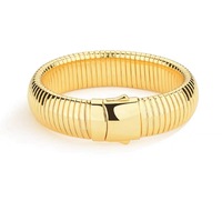 Bracelet large en cuivre plaqué or pour femme, design de niche, style INS, élégant et tendance