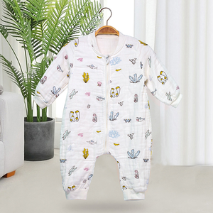 <span class=keywords><strong>Gigoteuse</strong></span> pour bébé en coton mousseline avec logo personnalisé, fermeture éclair, sac de couchage chaud, enveloppe de sommeil portable pour tout-petit - Product Image 1