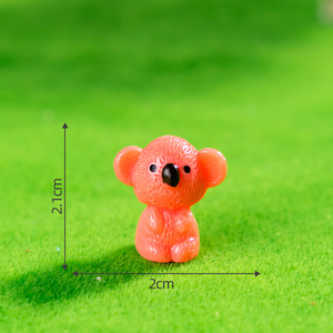 Miniatures en résine colorée Koala, artisanat en résine écologique, ornements de bureau 3D en résine, breloques animales pour sacs, pour la décoration - Product Image 6