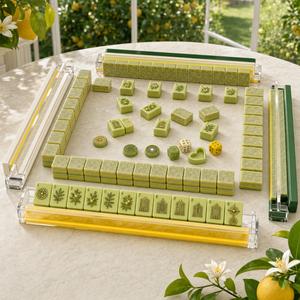 Jeu de Mahjong américain moderne portable de 160 tuiles, en acrylique gravé, avec étiquette privée personnalisée, fabricant - Product Image 3