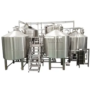 5000L 50HL 40BBL aquecimento a vapor de aço inoxidável profissional três navio ofício cervejaria automática equipamentos de fabricação de cerveja para venda