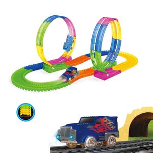 Bloques luminosos mágicos para niños, juguete de montaje en pista de <span class=keywords><strong>coches</strong></span>, con ranura para coche eléctrico, <span class=keywords><strong>pistas</strong></span> <span class=keywords><strong>luminosas</strong></span> - Product Image 1