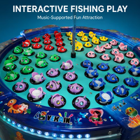 Mesin Permainan Simulator Memancing untuk 8 Pemain Anak-Anak, Peralatan Arcade Memancing untuk Taman Hiburan Komersial