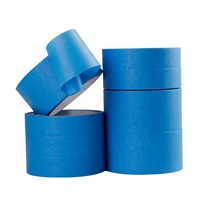 High-temperature-resistant Blue Acrylic Single Sided Pressure Sensitive Masking Tape for Interior Decoration and Printing
