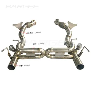Bargee Valvetronic 3 ''full Turbo Catback scarico per <span class=keywords><strong>Ferrari</strong></span> <span class=keywords><strong>488</strong></span> 3.9T 2015 lega di titanio auto Catback scarico Downpipe Kit - Product Image 1