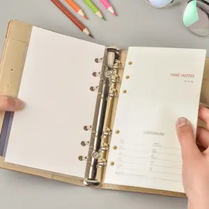 book of account notebook Suppliers-Grosir Buku Catatan Menulis Mewah Folder Buku 100gsm Kertas dengan Tingkat Tinggi Kustom 100 200 500 Lembar dengan Lubang Cincin