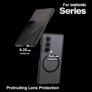 Étui de téléphone Laudtec TPU+PC pour Samsung Galaxy Z Fold8 Ultra, anneau magnétique, charge sans fil, transparent, couleur unie, OEM ODM - Product Image 3