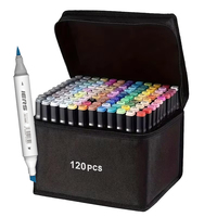 Ensemble de marqueurs à alcool 300 couleurs, double embout, marqueurs de coloriage artistique, pointe biseautée et pointe pinceau, fournitures de dessin, stylos à dessin pour artistes adultes
